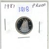 Image 1 : 1981 Canadian Proof 10 Cents. The first year of Proof coinage.