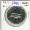 Image 1 : 1973 PEI Centennial Nickel Dollar. Proof Like. Nice.