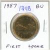 Image 1 : 1987 Loonie Dollar. The first year of the Loonie. BU from an original Royal Canadian Mint roll.