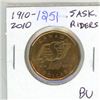 Image 1 : 1910 - 2010 Centennial of the Saskatchewan Roughriders football club Loonie Dollar. BU from an origi