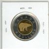 Image 2 : 1996 German Planchet $2 Toonie. This planchet is made in Germany & differs from its Canadian planche