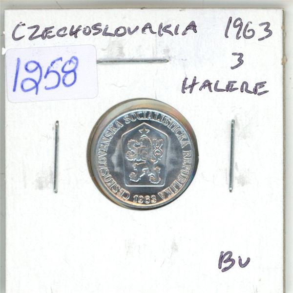 Czechoslovakia. 1963 3 Halere. BU.