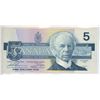 Image 2 : 1986 $5 Replacement note. Thiessen-Crow signatures. FNX Replacement Prefix. Large F. BC-56bA. VF-30.