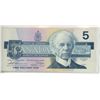 Image 2 : 1986 $5 RADAR note. Thiessen-Crow signatures.  FOS Prefix. RADAR Serial Number 5820285. BC-56b. VF-2