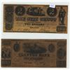 Image 1 : Lot of 2 U.S. counterfeit notes. The City Trust 1839 $2 & Clinton Bank 1830 $100. These are not real