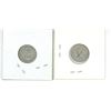 Image 2 : 2 Canadian silver 10 cent coins - 1963 & 1965