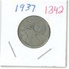 Image 1 : 1937 Canadian silver 25 cent coin
