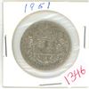 Image 1 : 1951 Canadian silver 50 cent coin