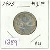 Image 1 : 1943 Canadian silver 25 cent coin
