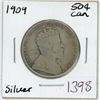 Image 1 : 1909 Canadian silver 50 cent coin