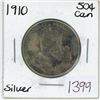 Image 1 : 1910 Canadian silver 50 cent coin