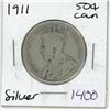 Image 1 : 1911 Canadian silver 50 cent coin