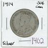 Image 1 : 1914 Canadian silver 50 cent coin