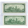 Image 2 : 2x 1967 Canadian centennial 1 dollar bills - Beattie/Rasminsky - G/P 3180780 & P/O 3548275