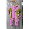 Image 7 : New w/ tags - "Deux par Deux" infant girls, sz 12m 1pc snow suit - c/w scarf, mitts and face warmer