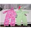 Image 1 : 2 New w/ tags - Colombia infant girls, sz 18m & 24m thermal fleece winter suits