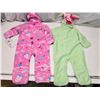 Image 9 : 2 New w/ tags - Colombia infant girls, sz 18m & 24m thermal fleece winter suits