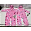 Image 1 : 2 New w/ tags - Colombia matching infant girls, sz 18m thermal fleece winter suits
