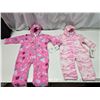 Image 1 : 2x New w/ tags - Colombia infant girls, sz 12m & 24m thermal fleece winter suits