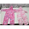 Image 8 : 2x New w/ tags - Colombia infant girls, sz 12m & 24m thermal fleece winter suits
