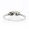 Image 7 : Antique Art Deco Platinum 0.32 ctw Cushiony Round Diamond Solitaire Petite Ring
