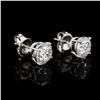 Image 3 : 2.99 ctw G COLOR SI3 to I1 CLARITY Diamond 14K White Gold Stud Earrings