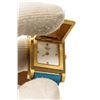 Image 4 : Hermes Blue gold-Plated and Leather Medor Quartz 20mm Watch