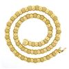 Image 5 : Milor Italian 18k Gold Alternating Brushed Ball Bead & Polished Link Necklace