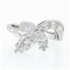 Image 5 : Vintage Platinum 2.53 ctw GIA D/IF Marquise Floral Wrap Diamond Baguette Ring