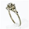 Image 9 : Antique Art Deco 14k White Gold .35 ctw European Diamond Solitaire Engagement Ri