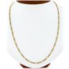 Image 1 : Unisex Italian 14K Yellow Gold 20" Long 2.8mm Solid Figaro Link Chain Necklace