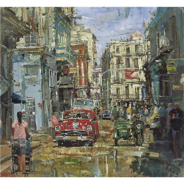 Street In Havana by Eduardo Leonard