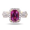 Image 1 : 2.71 ctw Purplish-Pink Sapphire and 0.66 ctw Diamond 18K Yellow Gold Ring (GIA C