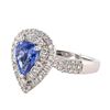 Image 3 : 1.55 ctw Blue Sapphire and 0.62 ctw Diamond Platinum Ring (GIA CERTIFIED)