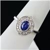 Image 3 : 1.20 ctw UNHEATED Blue Sapphire and 0.22 ctw Diamond Platinum Ring (GIA CERTIFIE