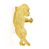 Image 6 : Vintage Craig Drake 18K Gold Ruby & Diamond Textured Gorilla Monkey Brooch Pin