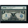 1899 $1 STAR Black Eagle Silver Certificate PMG 45EPQ