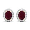 14KT Yellow Gold 3ctw Ruby and Diamond Earrings