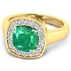 Image 3 : 14KT Yellow Gold 2.07ct Zambian Emerald and Diamond Ring