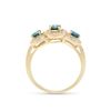 Image 3 : 14KT Yellow Gold 1.27ctw Dark Blue Diamond Ring