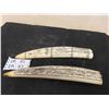 Image 1 : 2 Reproduction Scrimshaw 14'' + 13'' 