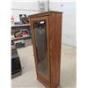 Image 2 : Oak and Glass Gun Cabinet with Etched Glass 66 1/2'' x