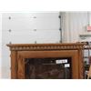 Image 2 : Oak and Glass Gun Cabinet with Etched Glass 66 1/2'' x