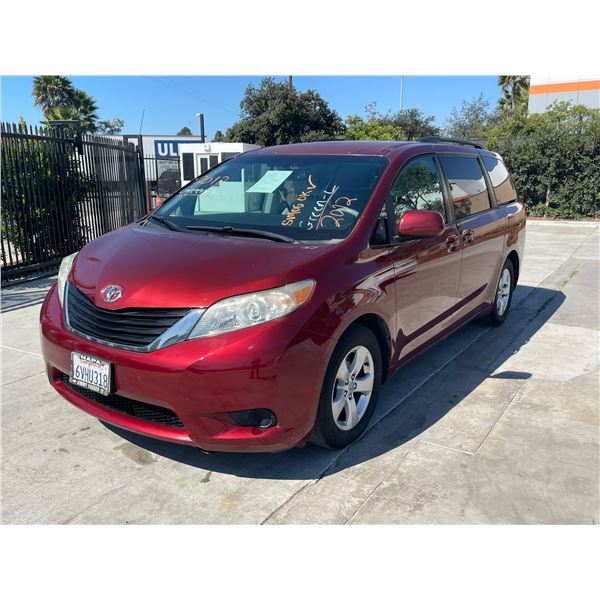 TOYT SIENNA 2012 APPT/DUP-T SMOG