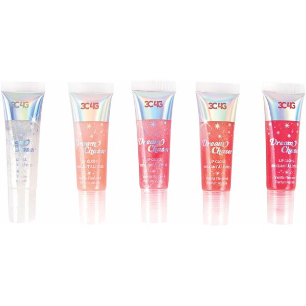 NEW 3C4G LIP GLOSS SET IN CLEAR CASE