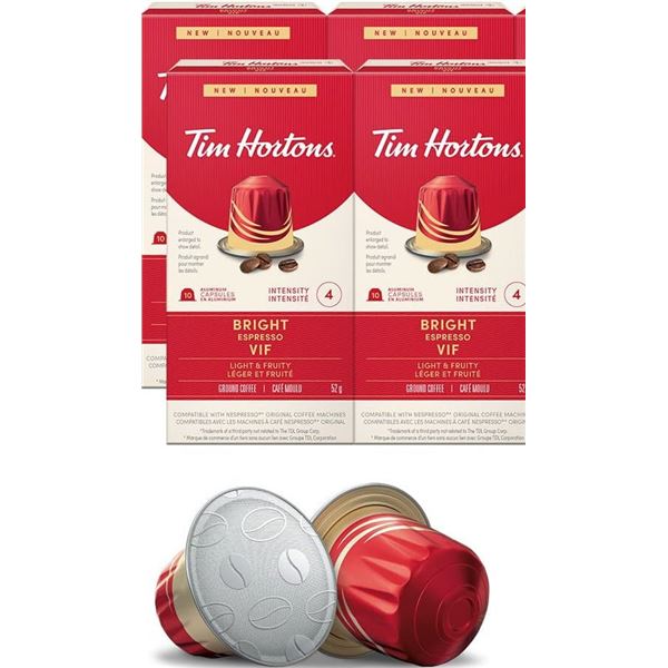 4 BOXES OF TIM HORTONS NESPRESSO ORIGINAL CAPSULES