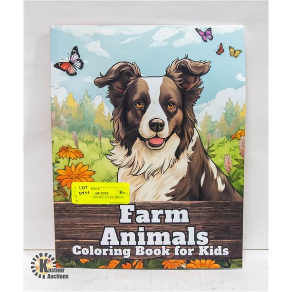 NEW FARM ANIMALS COLORING BOOK
