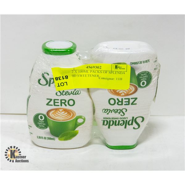NEW 2 X 100ML PACKS OF SPLENDA LUQUID SWEETENER