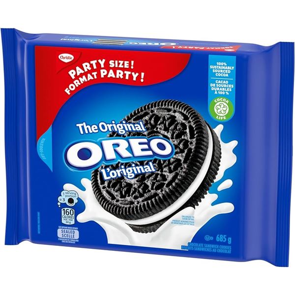 NEW 685G BAG OF PARTY SIZE ORIGINAL OREO COOKIES