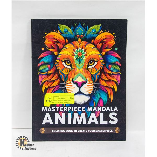 NEW MASTERPIECE MANDALA  ANIMALS COLORING BOOK